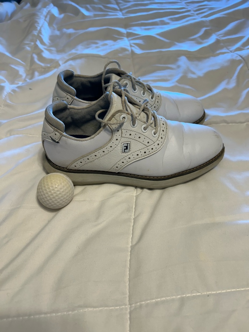 FootJoy White Men’s Oxford Golf Shoes
